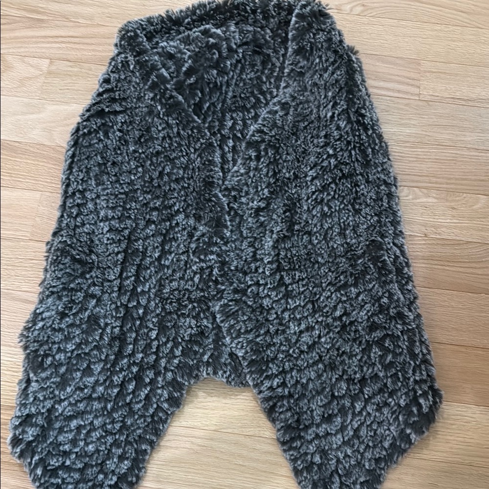 Cozy Gray Faux Fur Vest